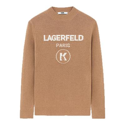 KARL LAGERFELD秋季绵羊毛山羊绒新款羊毛衫男士上衣老佛爷卡尔