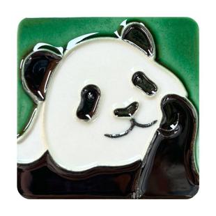 福宝萌兰花花北辰熊猫形中国原创设计创意风陶瓷成都国潮风冰箱贴