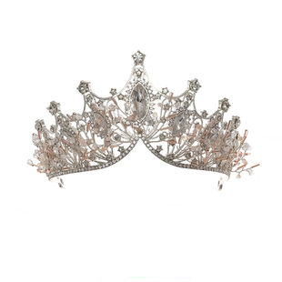 洛丽塔头饰女童皇冠高级手工水钻头饰婚纱拍照配饰结婚礼服发饰品
