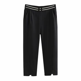 黑色九分裤女胖妹mm春夏秋新款大码女装宽松高腰休闲萝卜烟管裤子