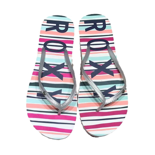 ROXY专柜2026年白色彩色条纹泡沫轻奢冲浪潮牌超轻时尚人字拖现货