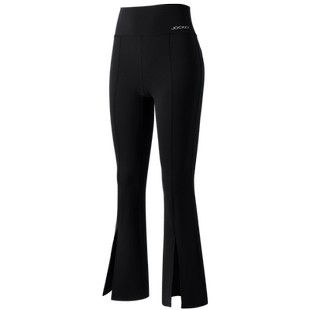 jockey瑜伽裤女高腰健身裤弹力运动裤提臀紧身裤开衩修身跑步裤子