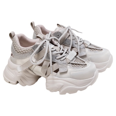 fed镂空老爹鞋夏季新款女鞋厚底增高鞋水钻休闲鞋女款S0526-ZC556