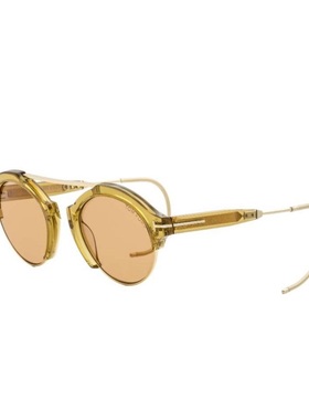 墨镜美国茶色透明框复古风太阳镜