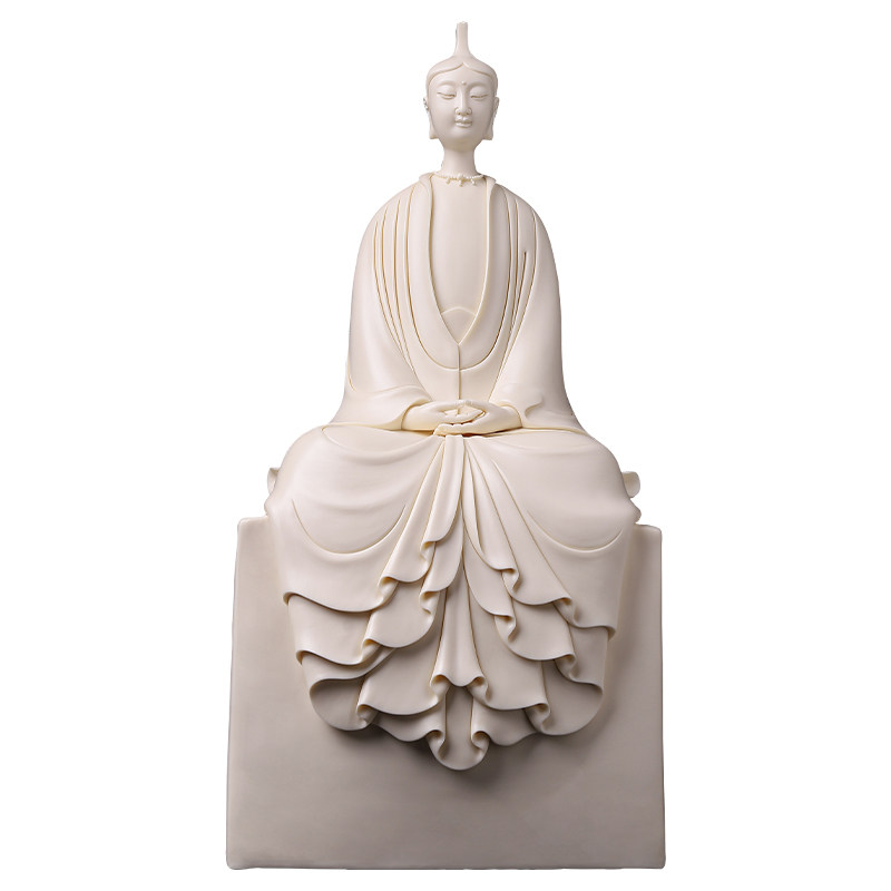 陶瓷《悟》禅意佛像摆件林建平