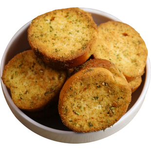 早餐代餐零食 蒜香法棍切片烤面包片酥性面包干 烤馍片食品非膨化