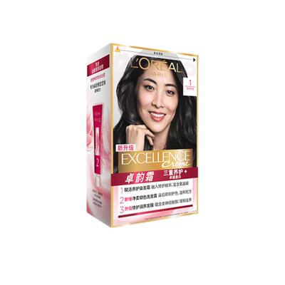 欧莱雅染发卓韵霜自然黑