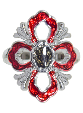 AWE邓佳鑫同款蝴蝶结鸢尾花戒指