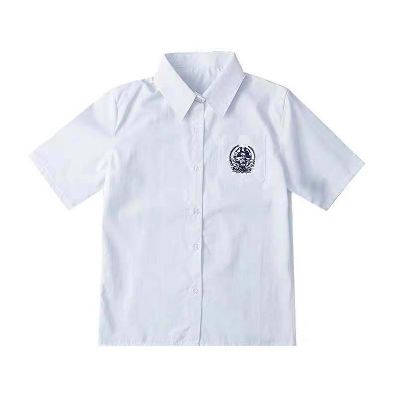 白色衬衫jk制服女长袖短袖基础款上衣日系学院风内搭学生秋冬衬衣