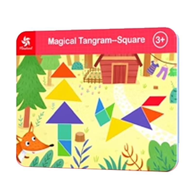 pinwheel贝曼儿童磁性七巧板拼图男女孩磁力片玩具幼儿园益智教具