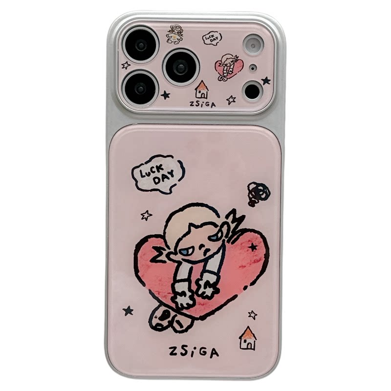 MoreRex甜酷简绘卡通爱心嘎子姐星星适用苹果17手机壳iphone16promax新款17pro电镀14防摔保护套13全包15女款