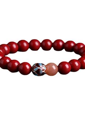 朱砂手串女佛珠正品原石本命年