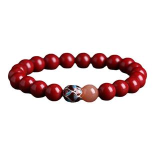马年天然朱砂手串女正品原石本命年手链男净心转运珠护身饰品礼物