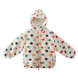 女童羊羔毛外套2025冬装新款女大童初中生加厚毛绒儿童休闲上衣