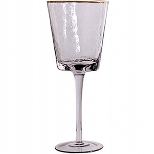 金边红酒杯三角创意个性酒杯玻璃高脚香槟起泡杯家用洋酒欧式奢华