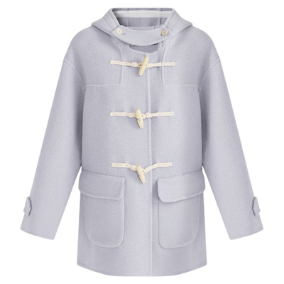 SeRinaBlue牛角扣女士羊毛大衣