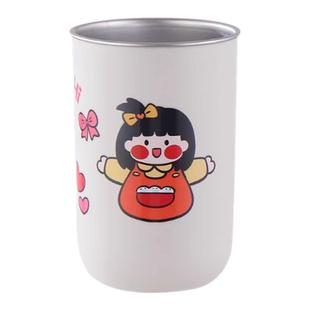 一家三口漱口杯不锈钢儿童卡通刷牙杯亲子洗漱杯情侣牙刷杯高颜值