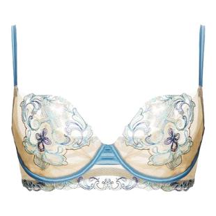 PLATANE梧桐本色文胸高端轻奢超薄大胸显小刺绣蕾丝双排扣内衣