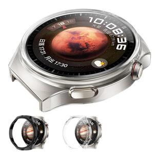 玩物尚智适用华为watch4pro保护壳透明保护壳华为watch4保护壳膜一体new硬壳手表保护套全包钢化玻璃贴膜