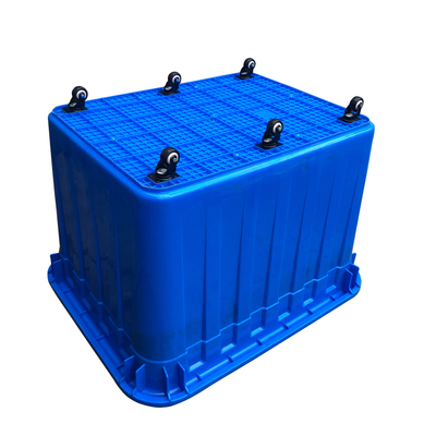 带轮带盖服装厂滑轮快递周转框