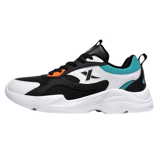 特步男鞋春季棉鞋加绒加厚皮面防寒保暖休闲鞋子男款二棉运动鞋男