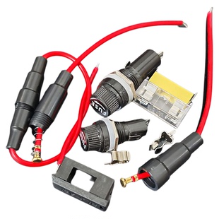 玻璃保险丝管套座5X20熔断器带线底座带弹簧BLXA夹保险管盒子FUSE