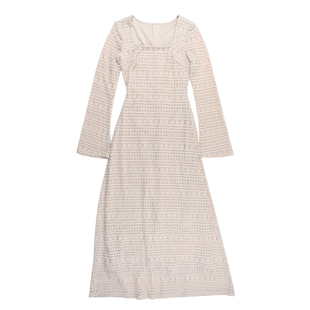 instahot 法式甜美温柔风方领连衣裙女2025秋季新款显瘦长袖长裙