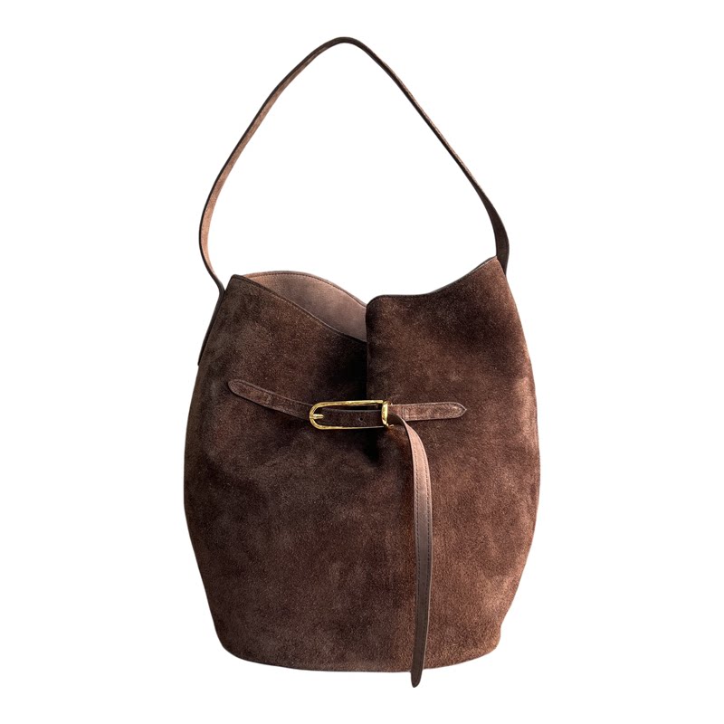 捡漏！少见好货~特价清仓~头层磨砂牛皮高级复古时尚大容量水桶包