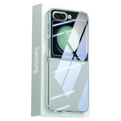 适用三星zflip5手机壳透明超薄硅胶Samsung flip5保护套折叠屏镜头全包防摔高级感zflip6软w24flip外壳女新款