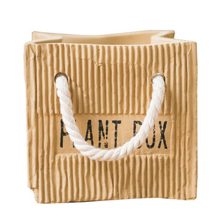 掬涵牛皮纸袋陶艺花盆花器花瓶花篮园艺庭院装饰ZAKKA园艺摆件