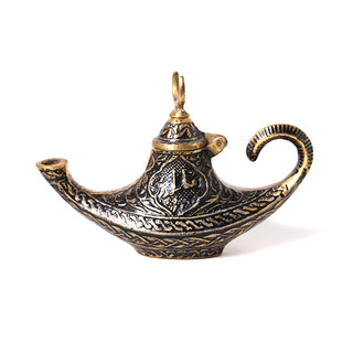 阿拉丁神灯儿童许愿灯创意铜制复古家居饰品电视柜酒柜工艺品摆件