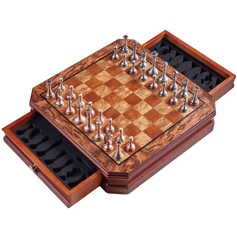 国际象棋 金属棋子 复古金属质感 比赛标准配置 送礼自用佳品