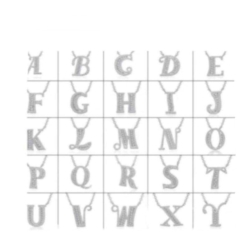 字母项链方梯镶钻短款锁骨链