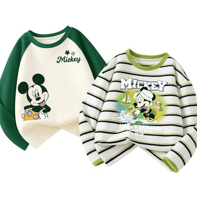 迪士尼男童长袖T恤春秋新款上衣