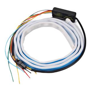 汽车尾箱灯流光灯转向流水12V 24V七彩跑马灯灯带LED后备箱警示灯