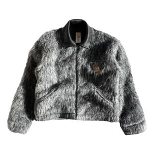 【AGD】6CRAYON春秋羊毛毛呢内衬加厚抗寒羊毛长毛工装外套夹克