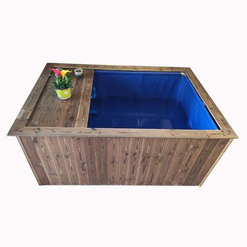 帆布鱼池侧滤锦鲤水池刀刮布防腐木庭院室内鱼缸喂奶鱼水族箱水池