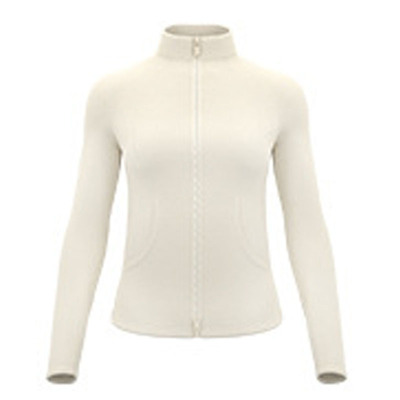 秋冬季显瘦修身保暖加绒外套女立领双拉链瑜伽上衣运动夹克健身服