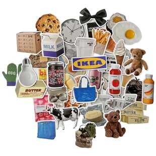 ins涂鸦贴纸复古文艺卡通可爱防水diy装饰贴画手帐痛包水杯手机壳