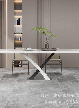 意式餐桌可拉伸轻奢现代简约餐桌家用小户型长方形桌家用桌子