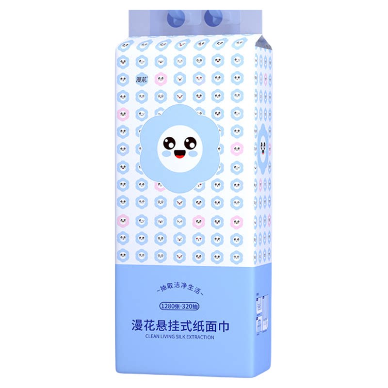 漫花纸巾悬挂式抽纸整箱1280张