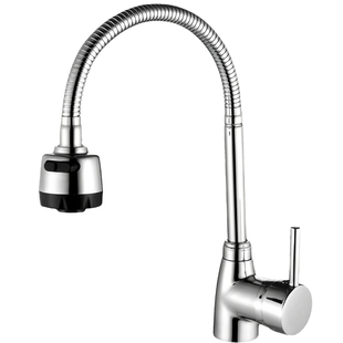 全铜万向厨房水龙头洗菜盆洗碗龙头冷热水槽弯曲万象旋转单冷水