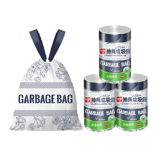 利得免撕印花抽绳加厚穿绳家用馥郁花45*50cm100只*3卷双面2丝