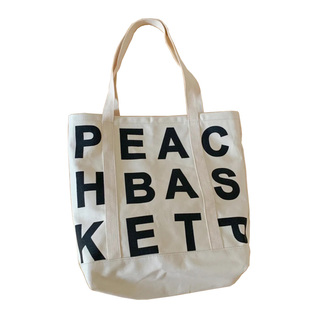 peachbasket包日系字母帆布包女夏文艺新款通勤大容量托特包