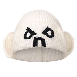 【DNA官方】纯绵羊毛护耳帽25年秋冬保暖防寒毛线帽可翻折针织帽