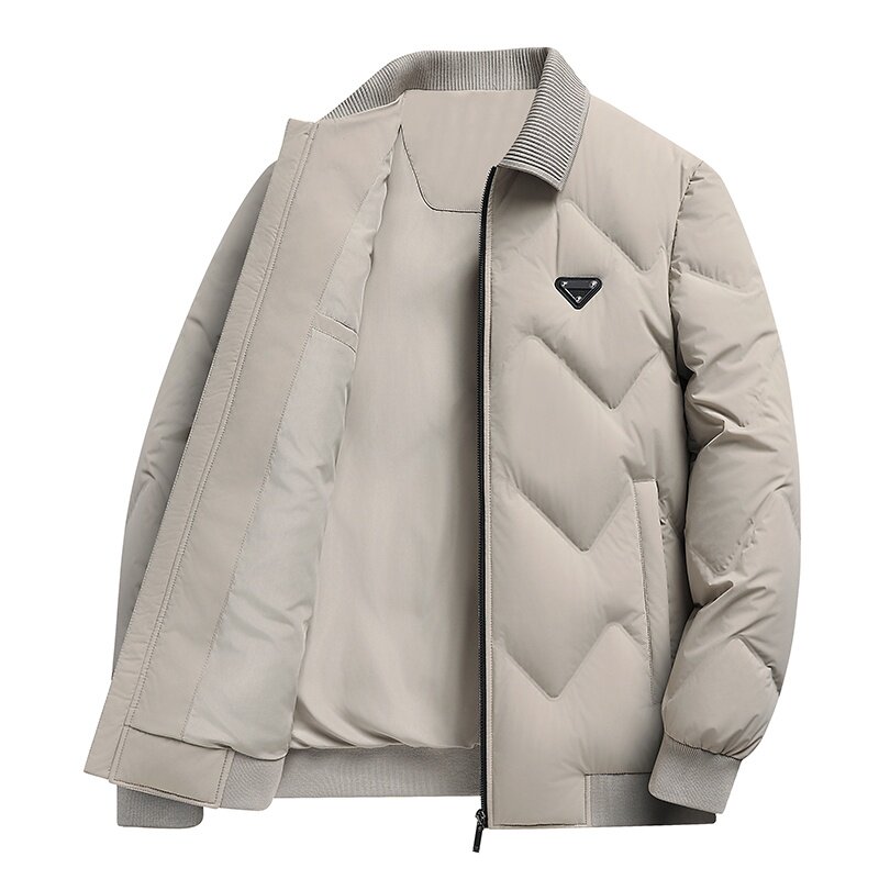 中年爸爸冬装短款羽绒服上衣外套