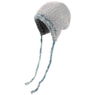 BEAMLIFE24A/W秋冬原创可爱帽包两用毛绒吊绳护耳帽针织帽子男女