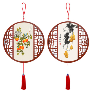 事事如意中国结大挂件五福临门玄关客厅装饰画餐厅书房过道挂饰