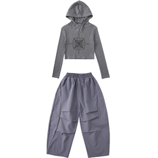 女童爵士舞演出服舞蹈唱歌表演服装潮酷时髦跳舞新款模特走秀时装