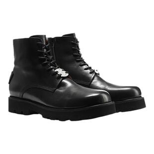 王一博同款Kami anger原创真皮圆头厚底增高德比鞋休闲高帮皮鞋男